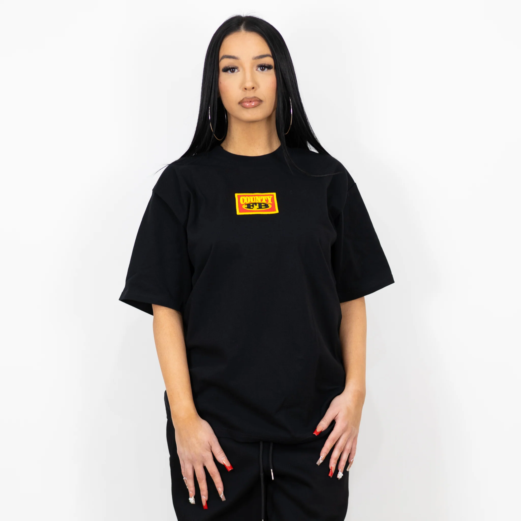 FB County Embroidered Box Logo Heavy Hard T-Shirt - Image 4
