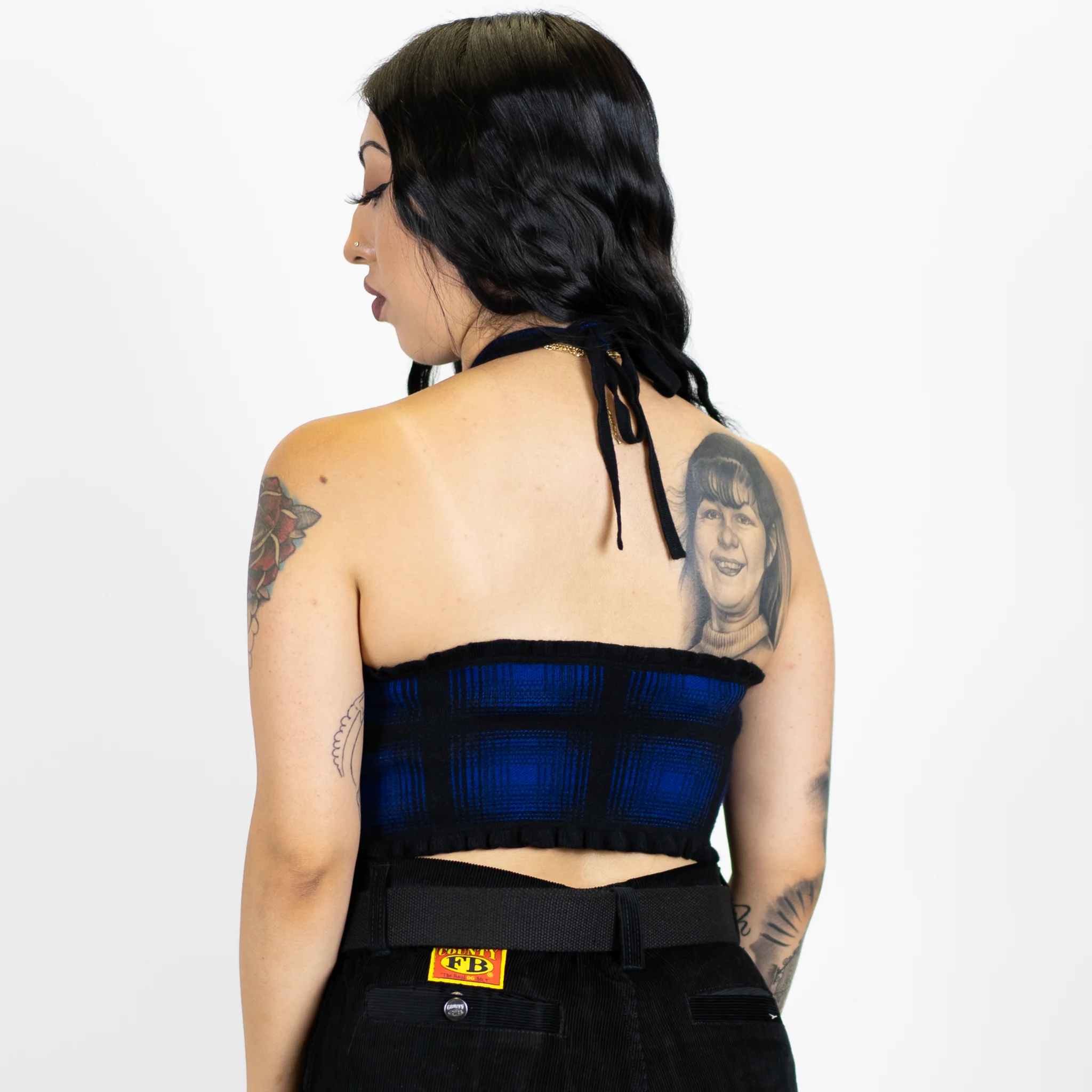 FB County Flannel Backless Halter Top - Image 17