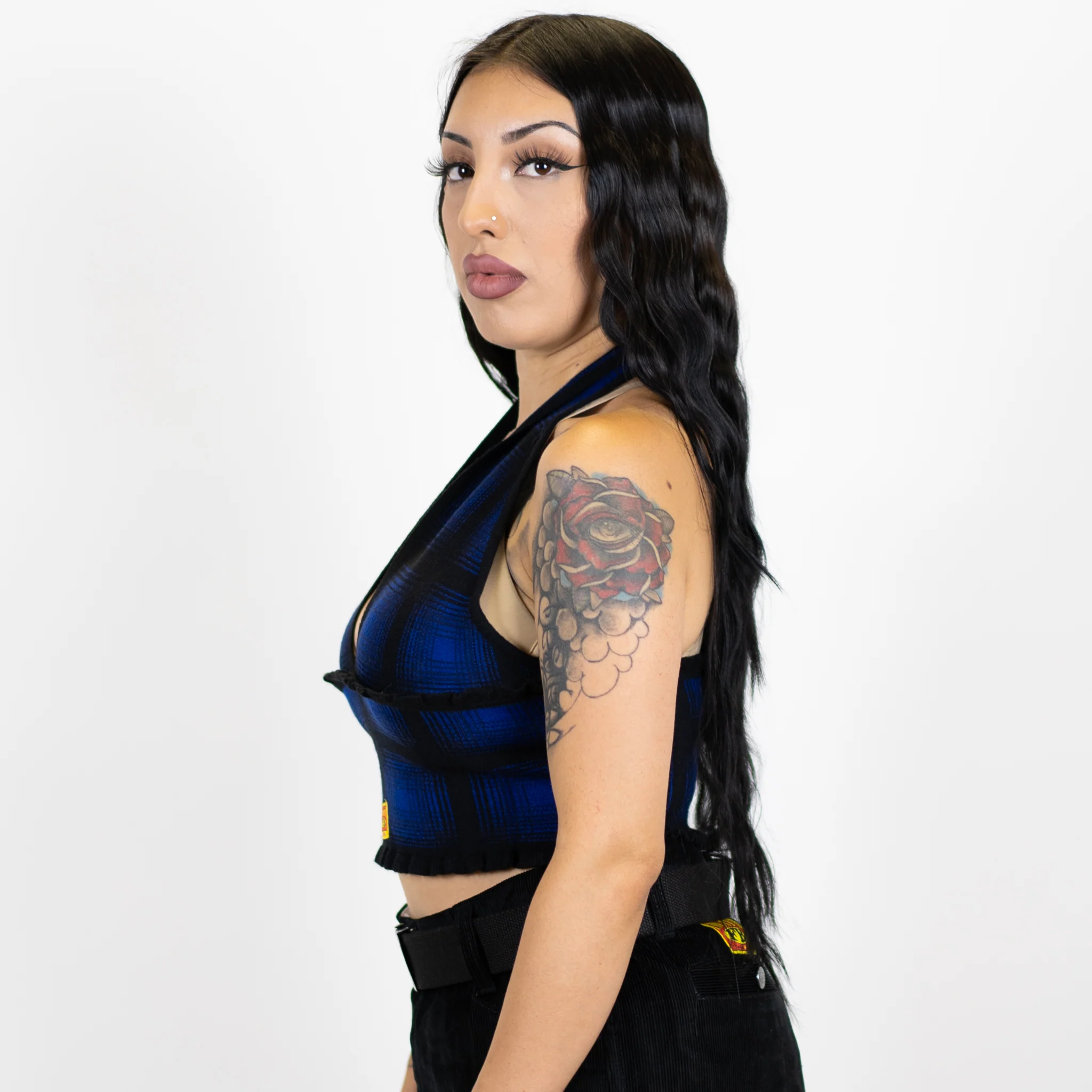 FB County Flannel Backless Halter Top - Image 18