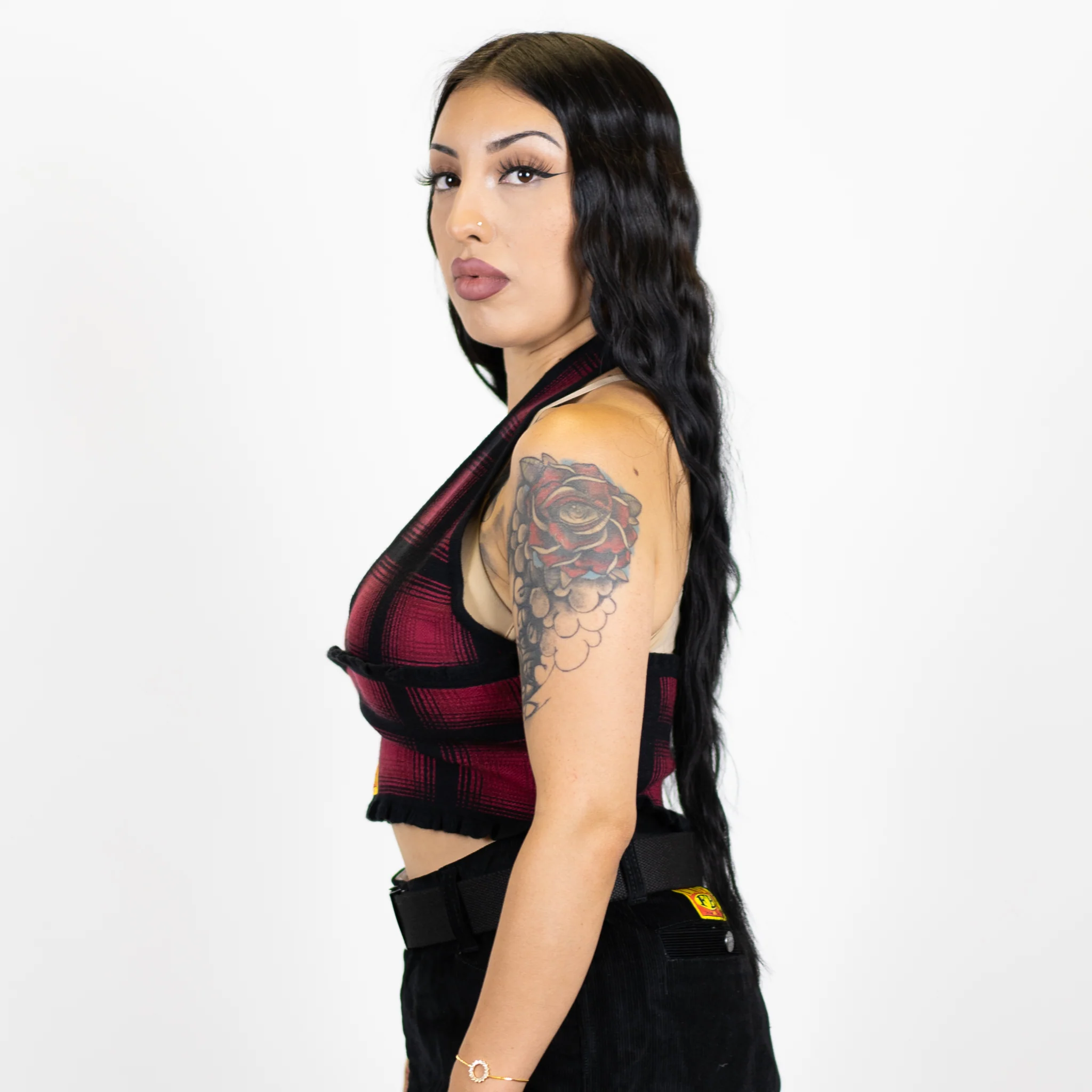 FB County Flannel Backless Halter Top - Image 8