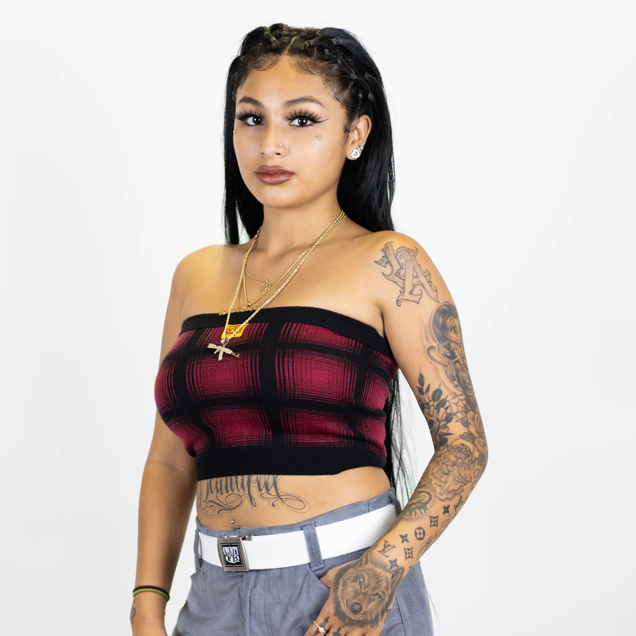 FB County Flannel Tube Top - Image 5