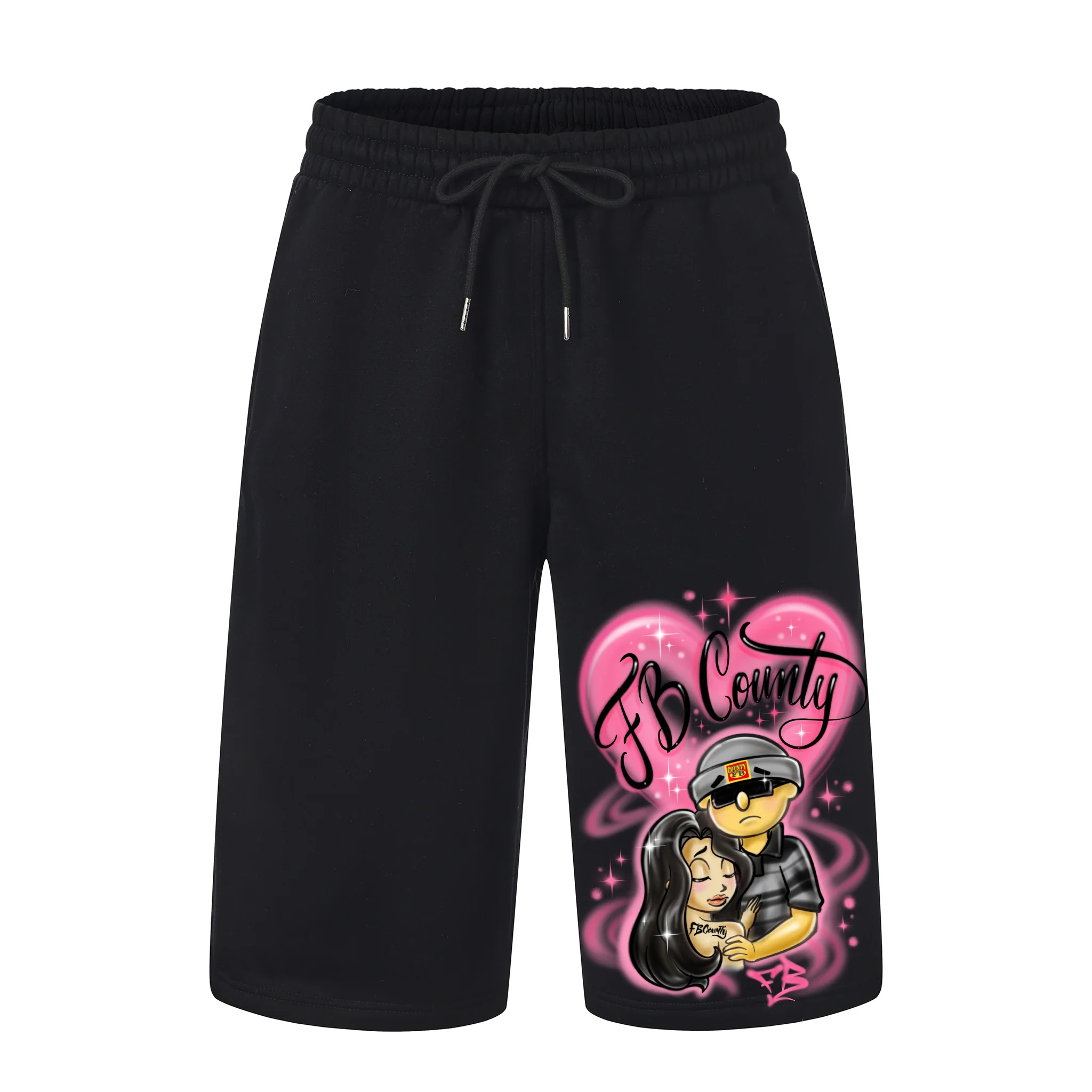 FB County Heavyweight Graphic Baggy Fleece Shorts - Image 5