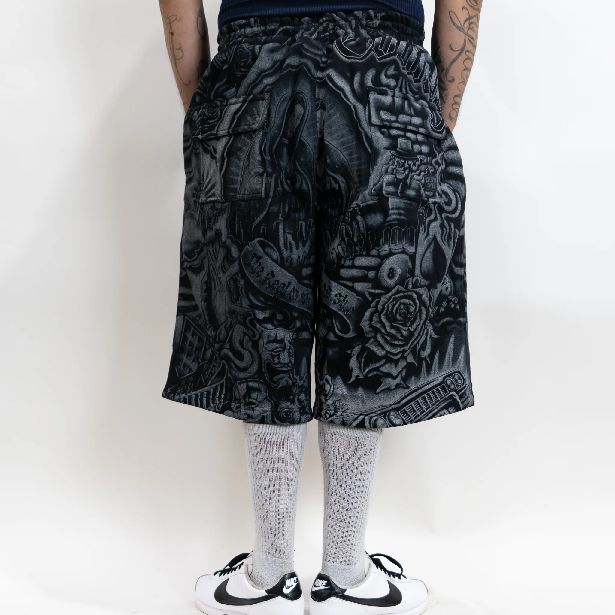 FB County Inked Up Baggy Fleece Shorts - Image 16
