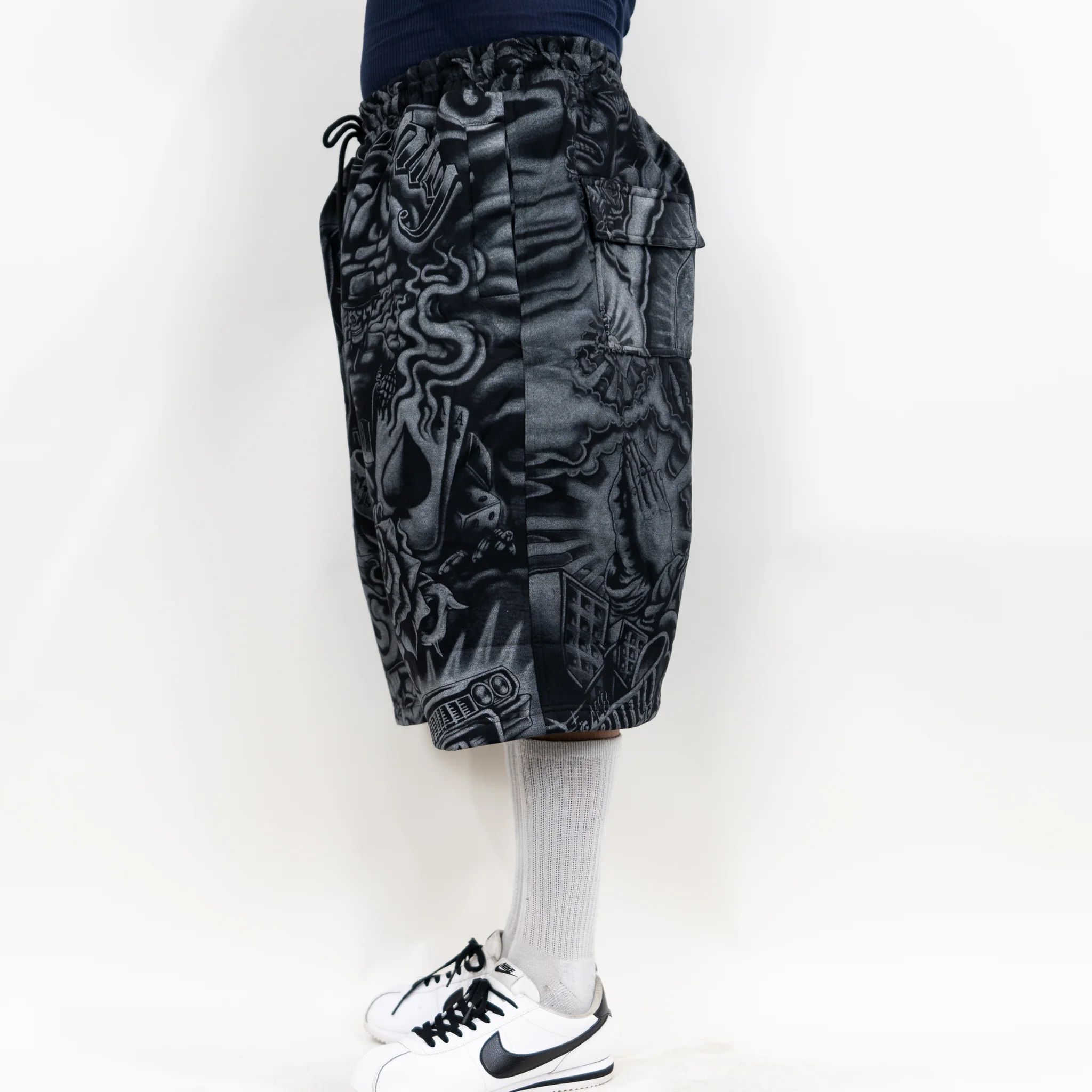 FB County Inked Up Baggy Fleece Shorts - Image 17