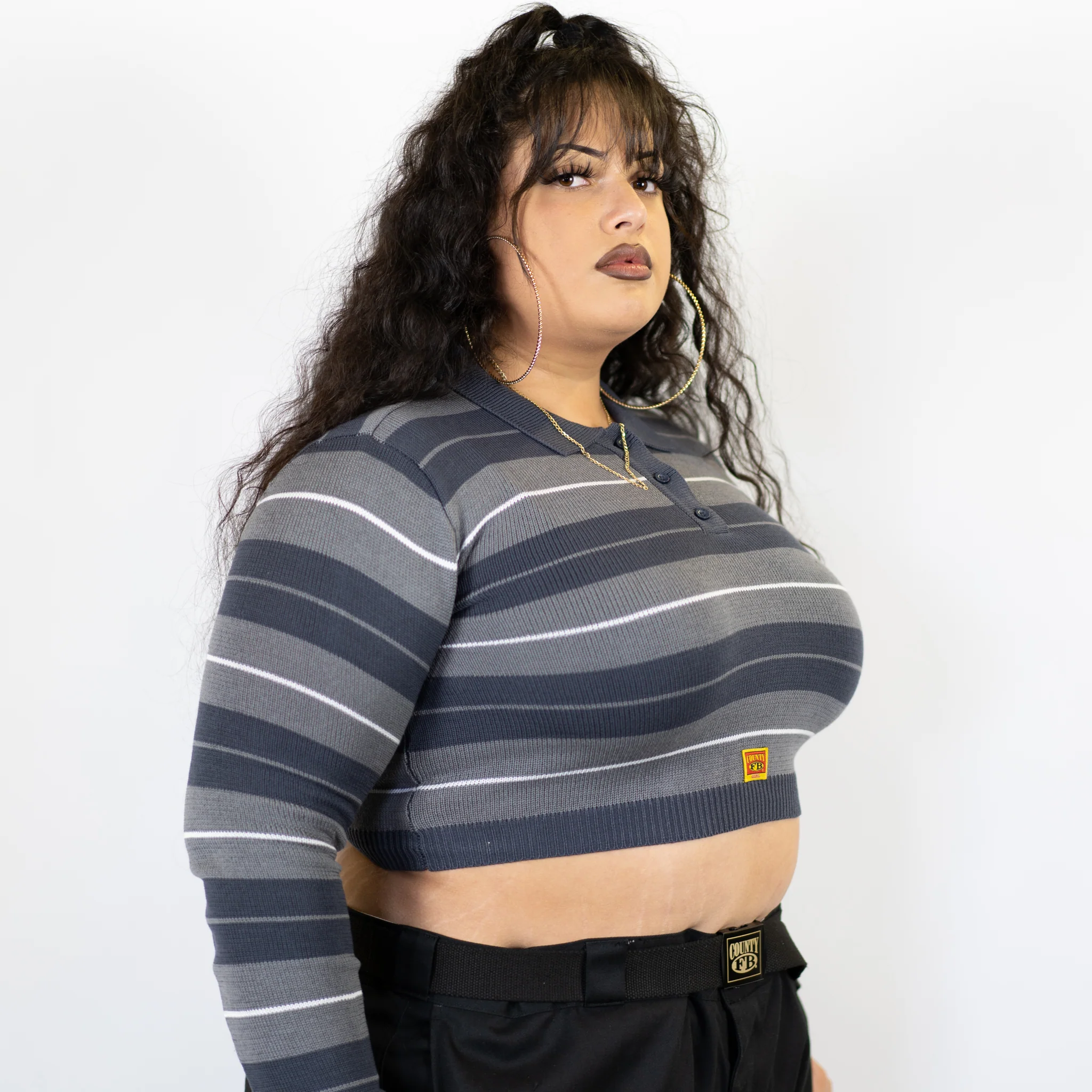 FB County Long Sleeve Charlie Brown Crop Top - Image 4