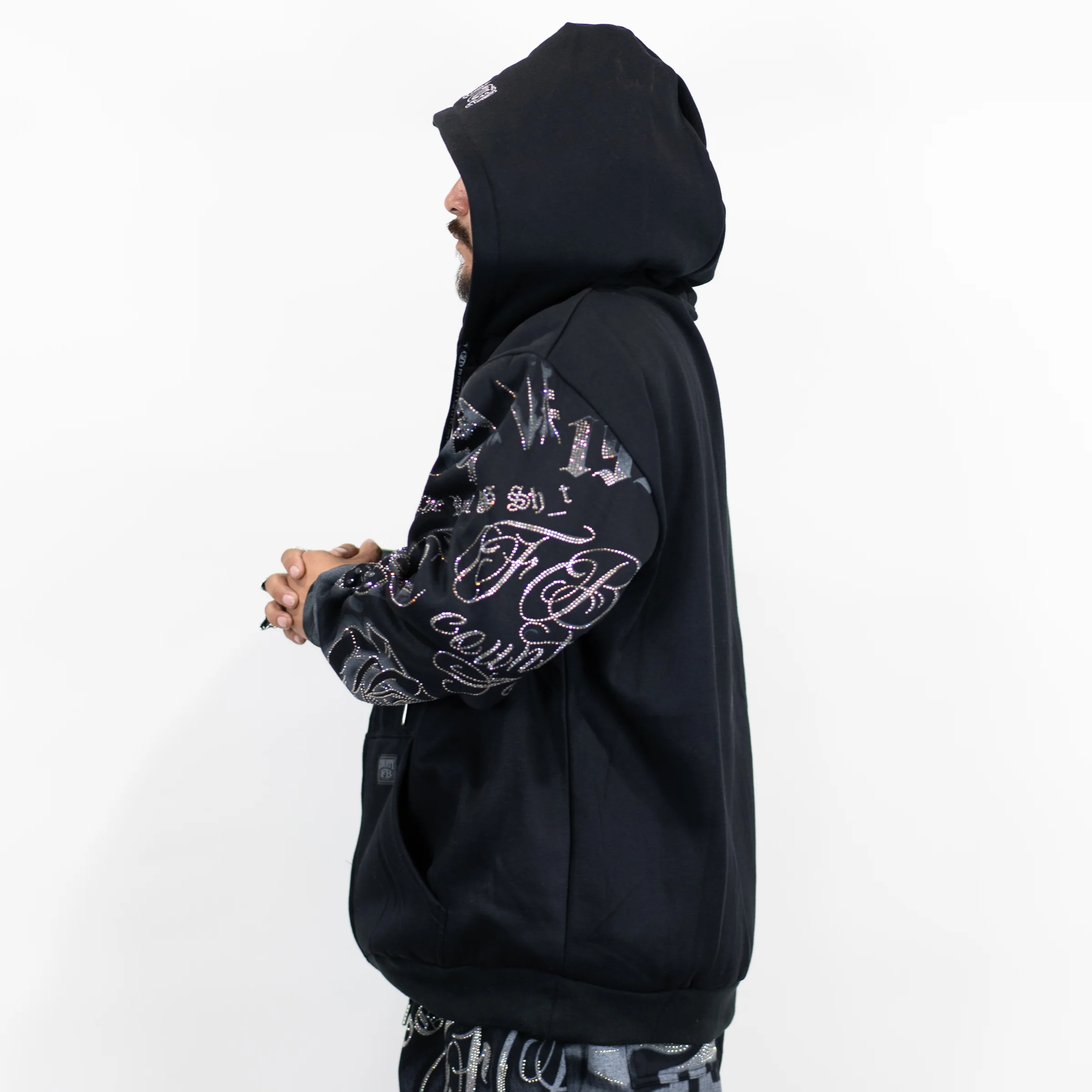 FB County Rhinestone Tatted Up Hoodie - Image 4