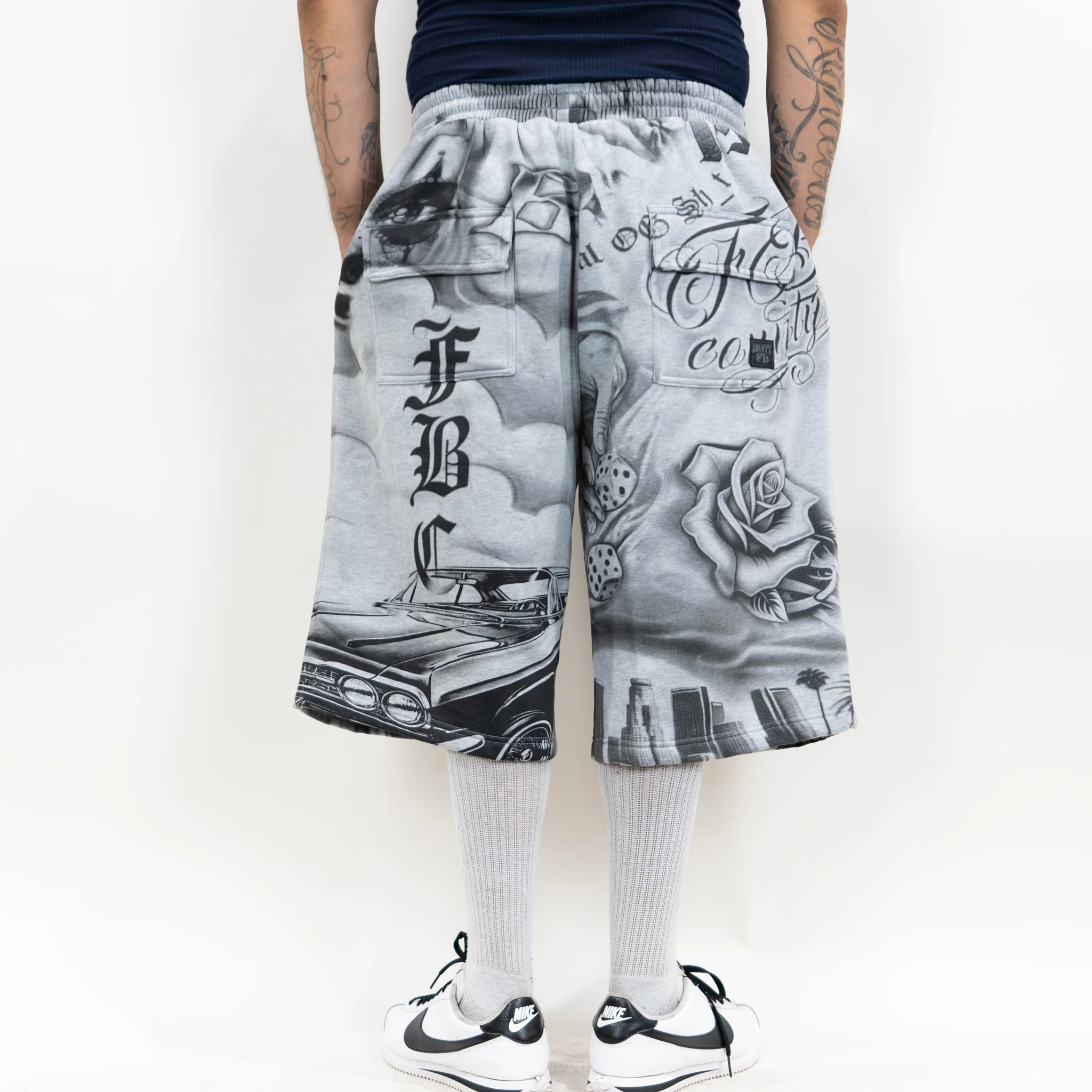 FB County Tatted Up Baggy Fleece Shorts - Image 10