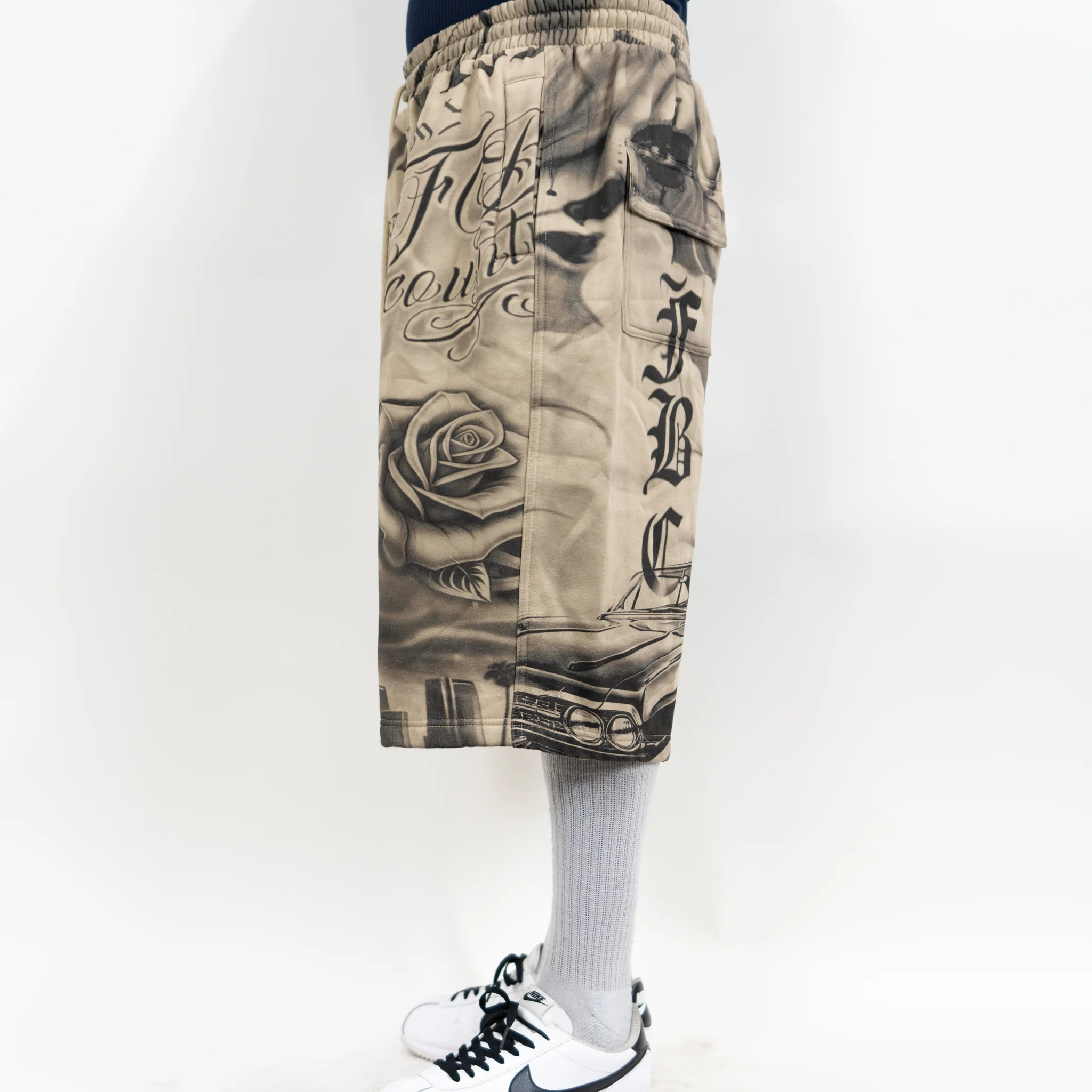FB County Tatted Up Baggy Fleece Shorts - Image 12