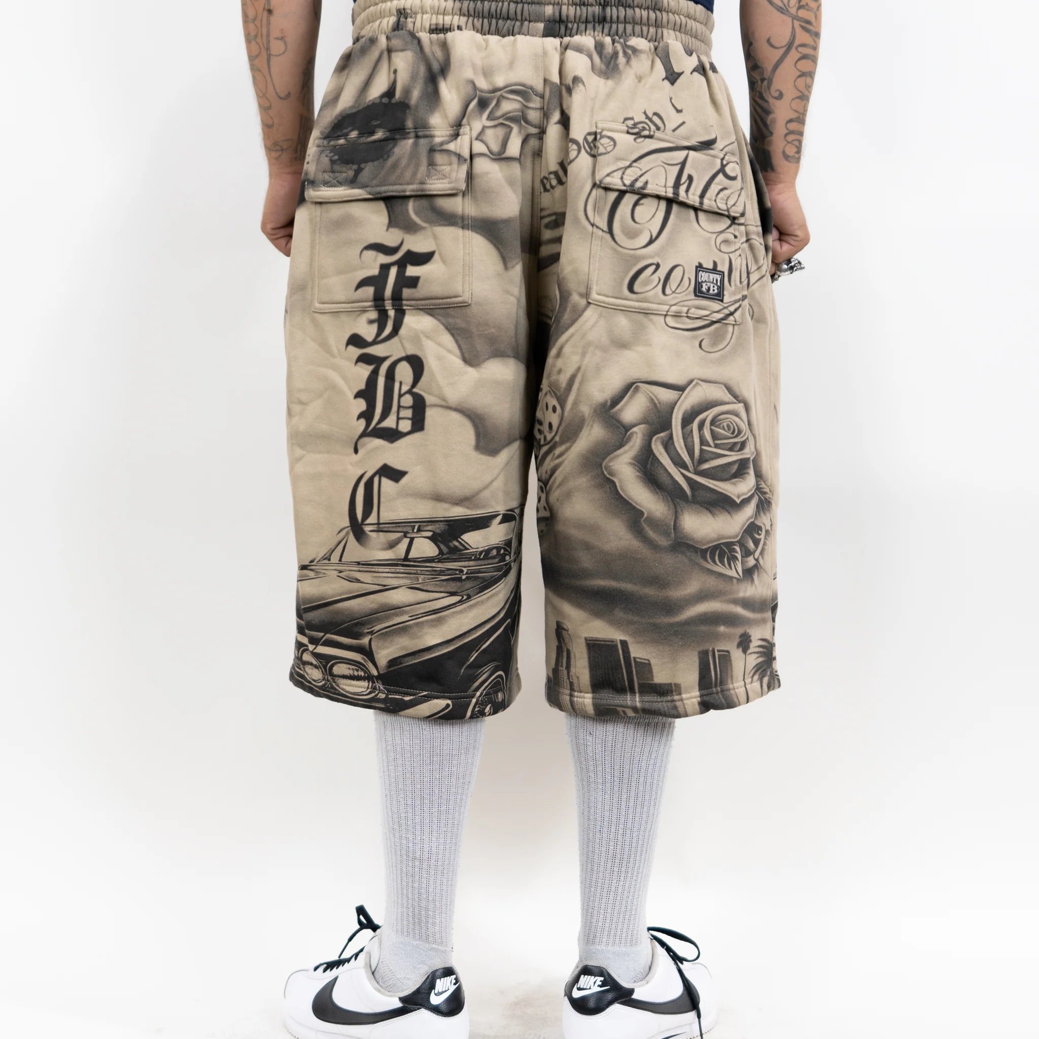 FB County Tatted Up Baggy Fleece Shorts - Image 13