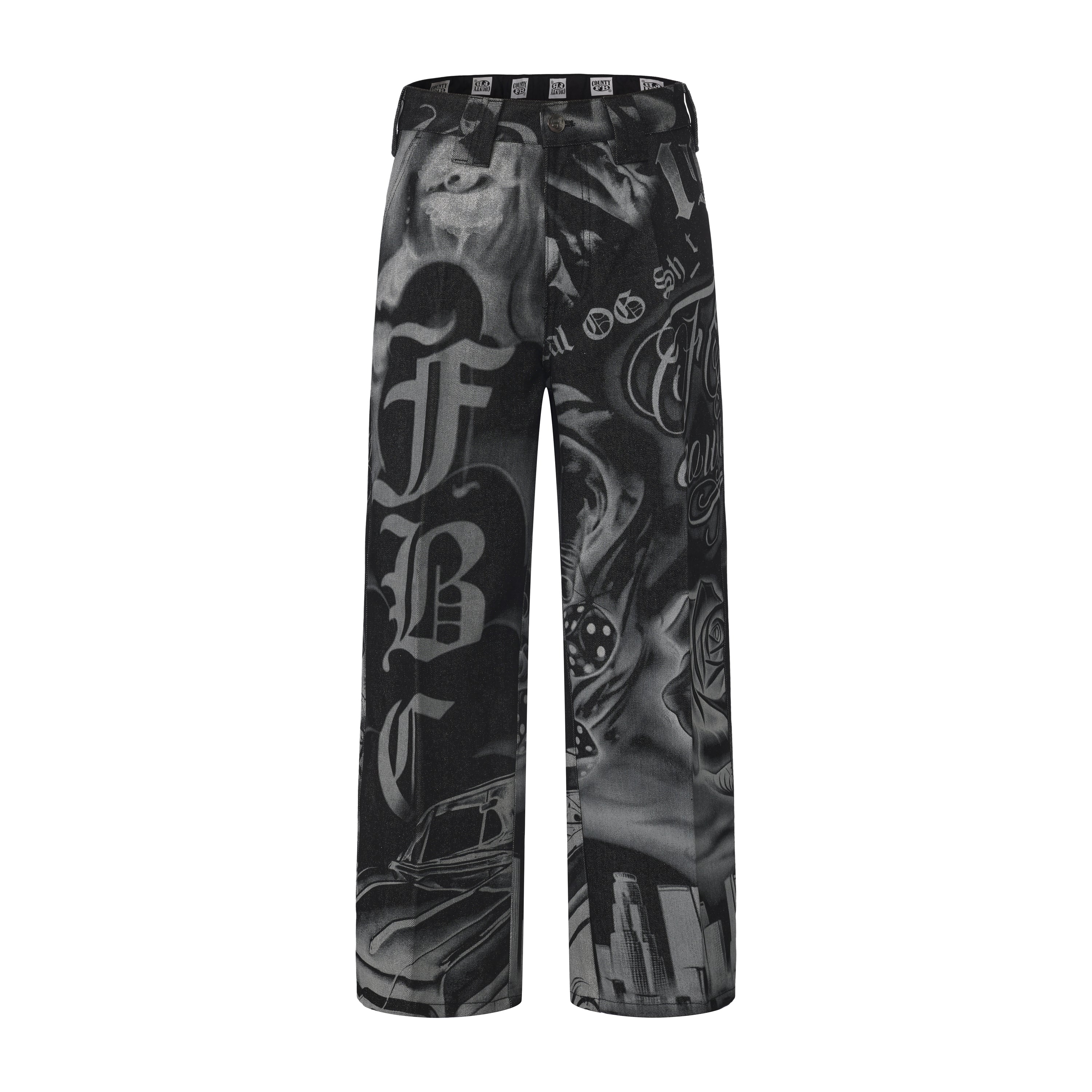 FB County Tatted Up Hard Denim Pants - Image 4