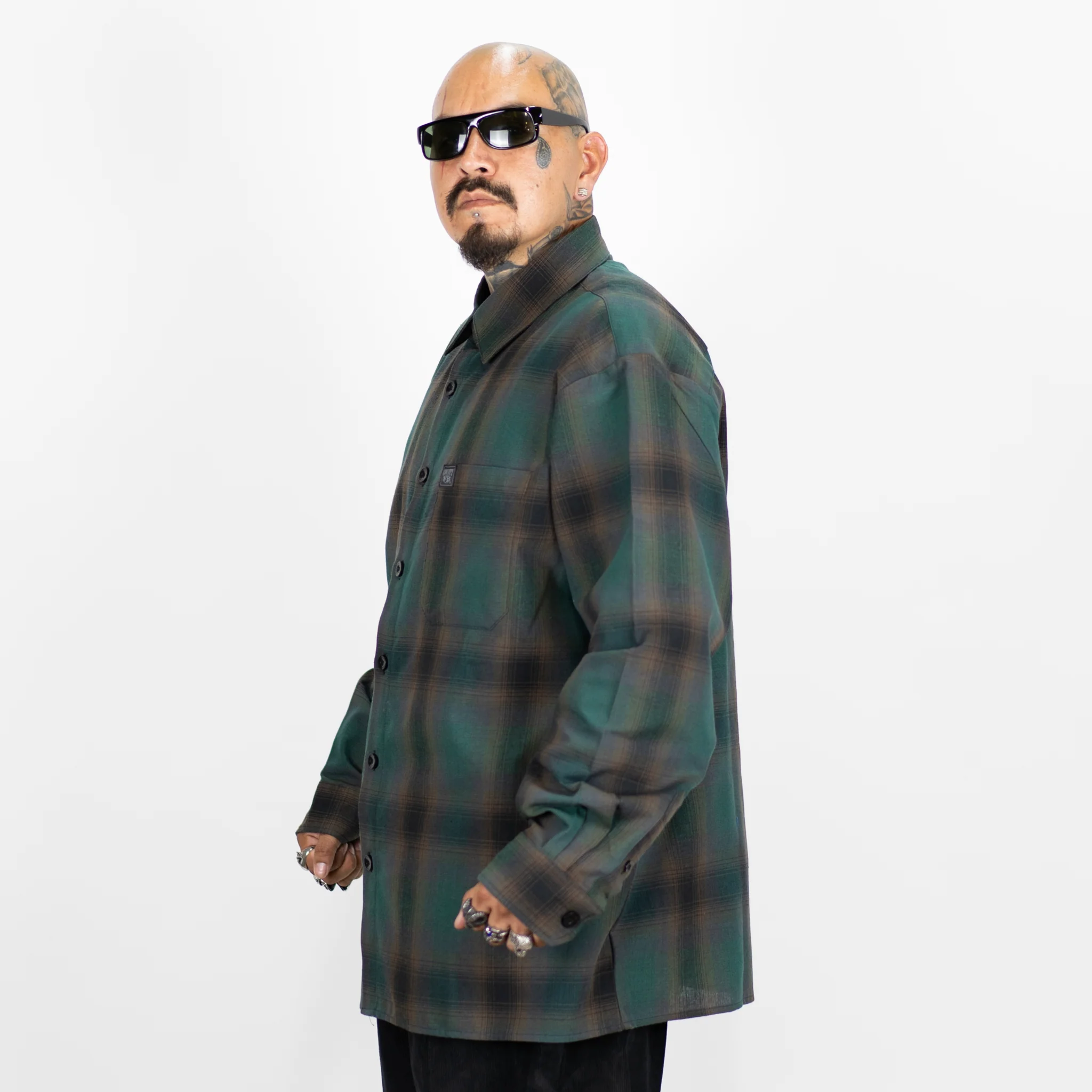 FB County Long Sleeve Checker Flannel Shirt - Image 12
