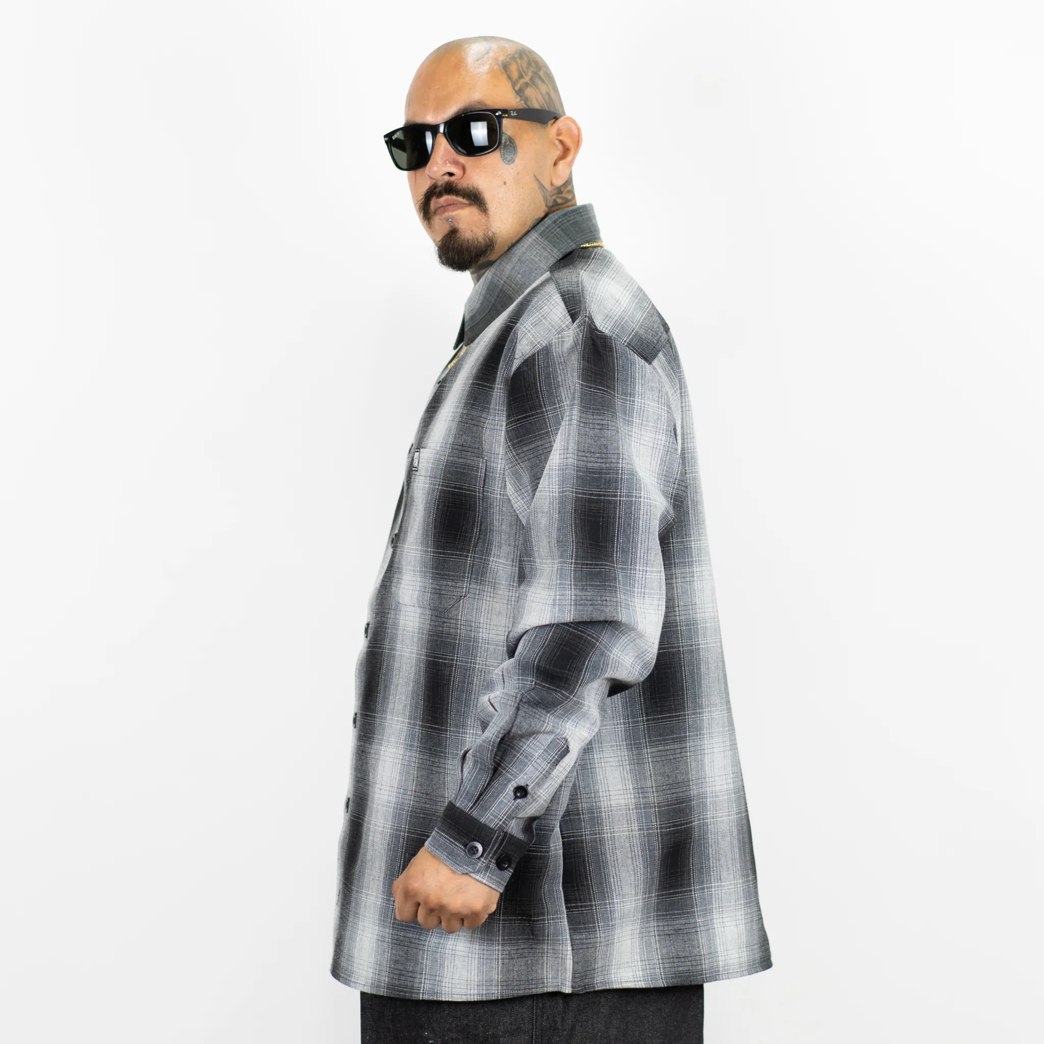 FB County Long Sleeve Checker Flannel Shirt - Image 14