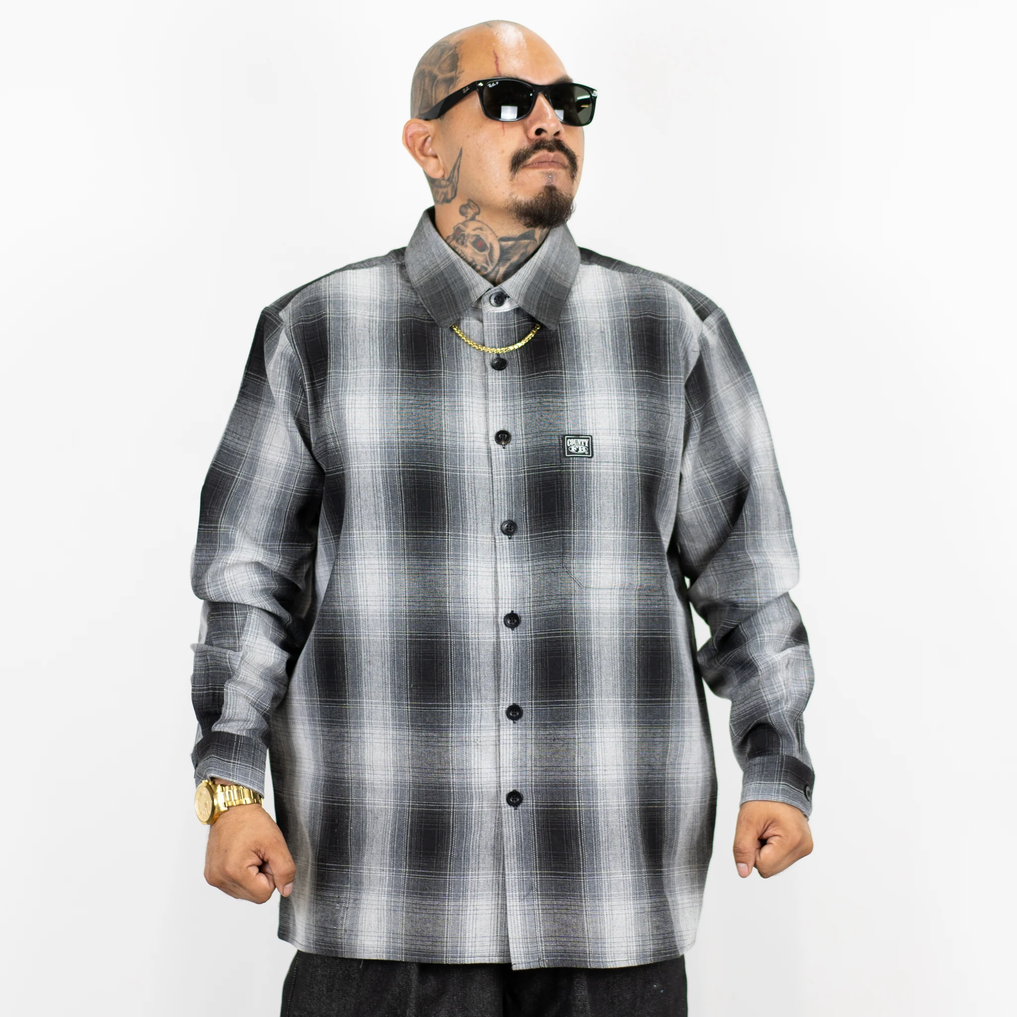 FB County Long Sleeve Checker Flannel Shirt - Image 3