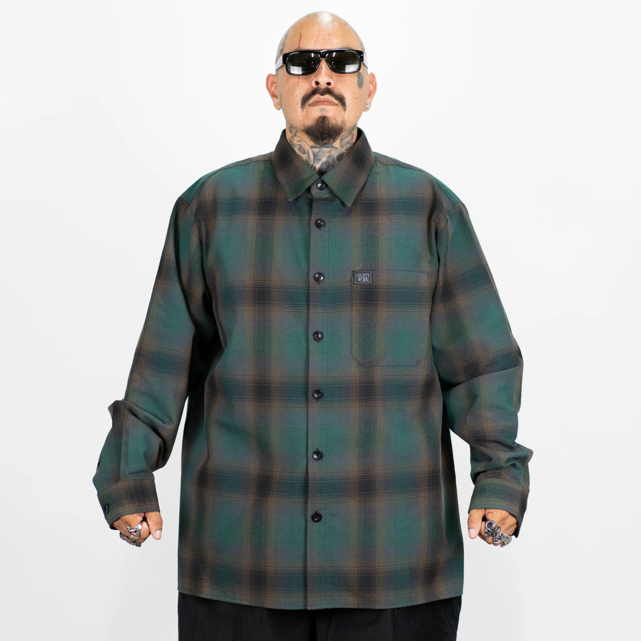 FB County Long Sleeve Checker Flannel Shirt - Image 4