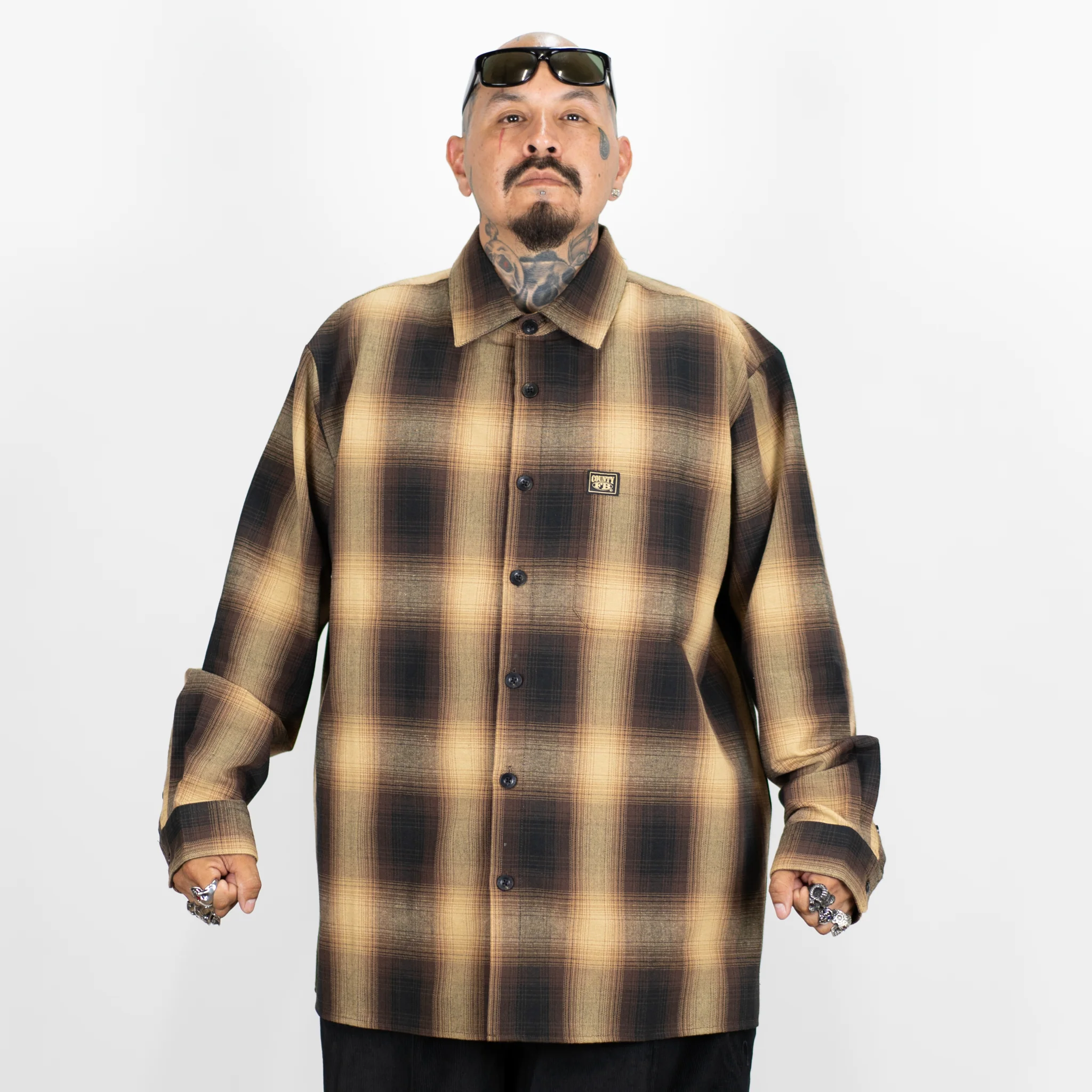 FB County Long Sleeve Checker Flannel Shirt - Image 5