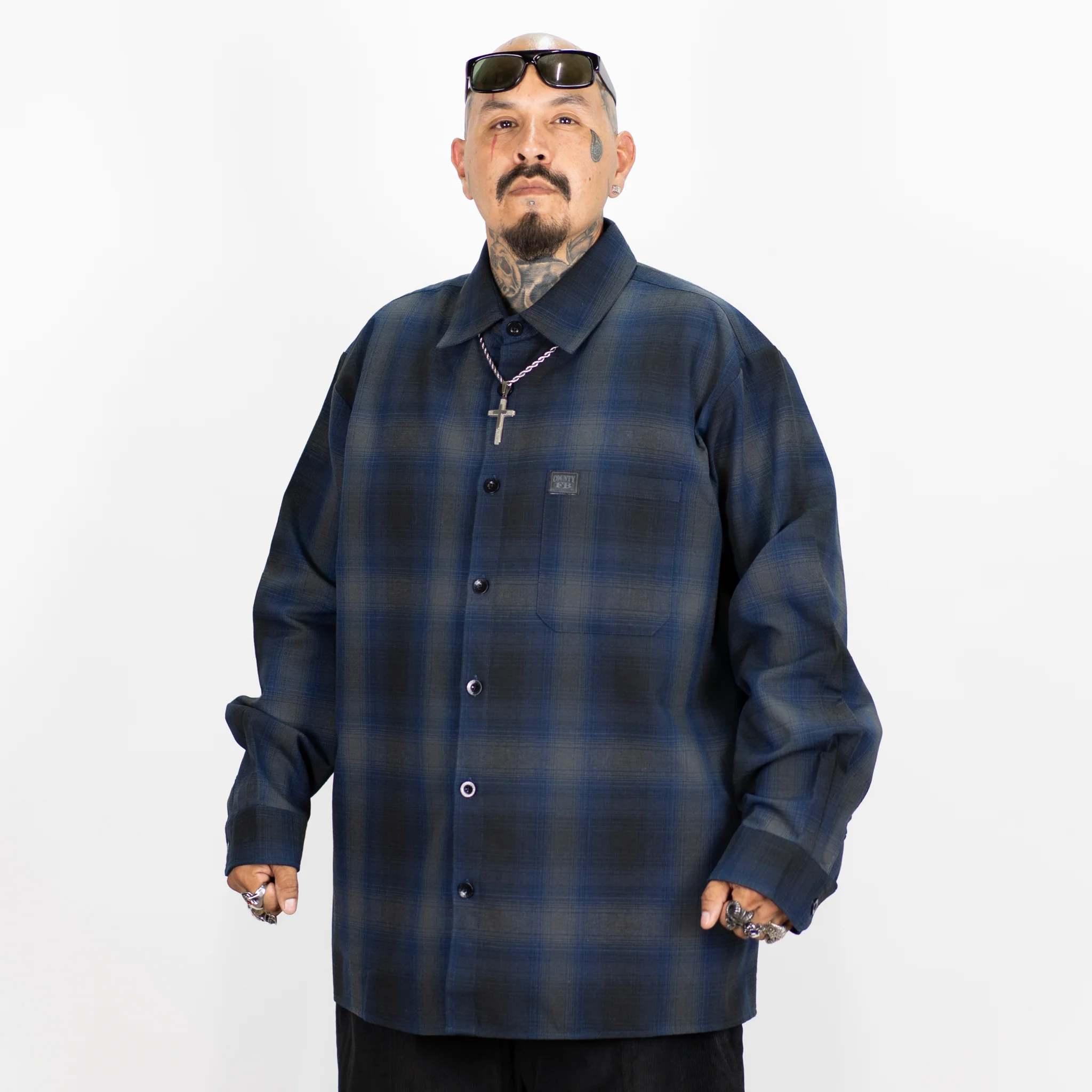 FB County Long Sleeve Checker Flannel Shirt - Image 7
