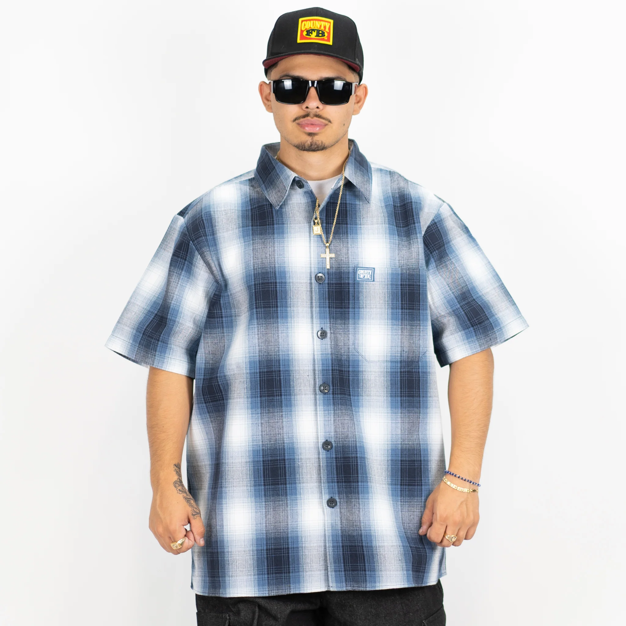 FB County Short Sleeve Checker Flannel Shirt - Image 10