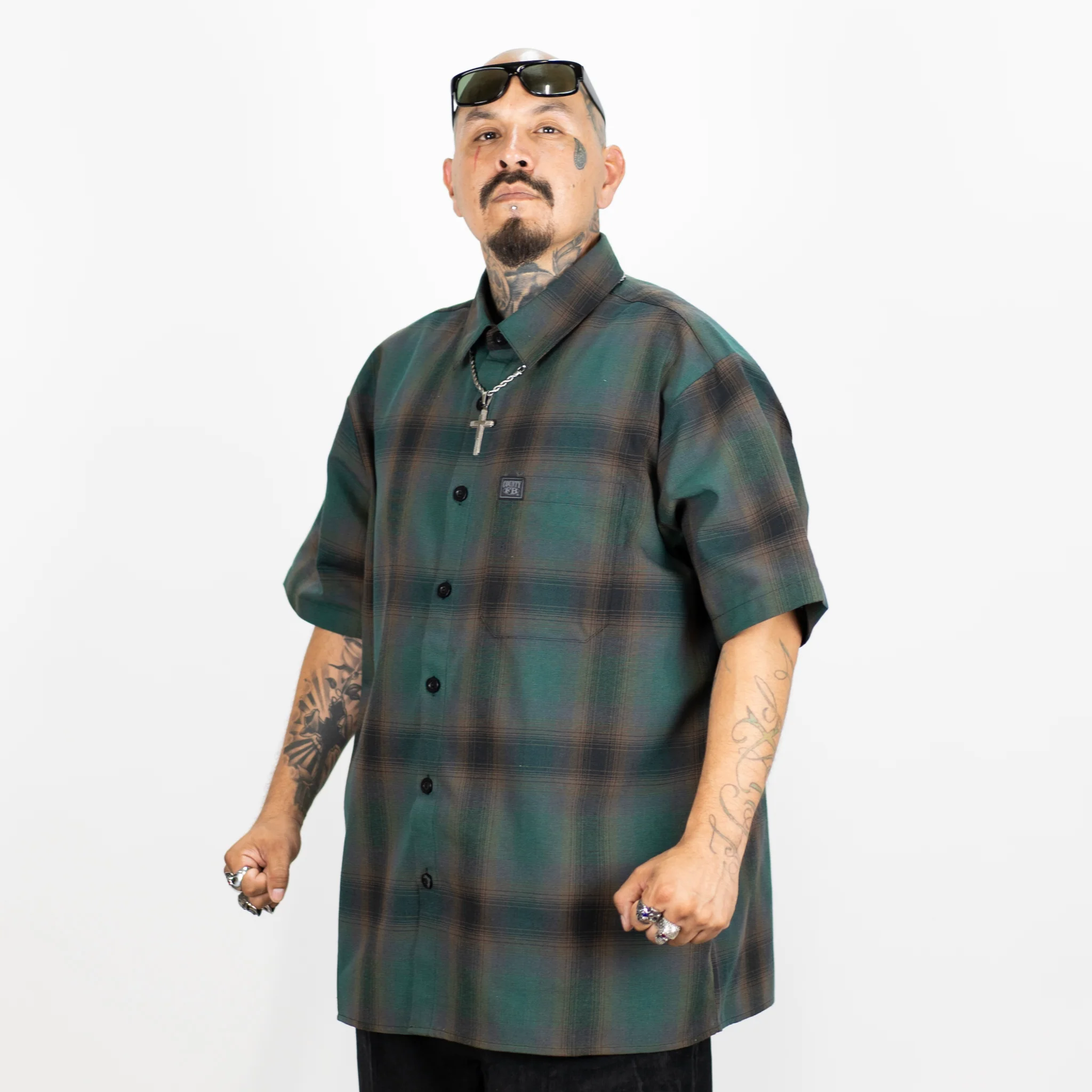 FB County Short Sleeve Checker Flannel Shirt - Image 13