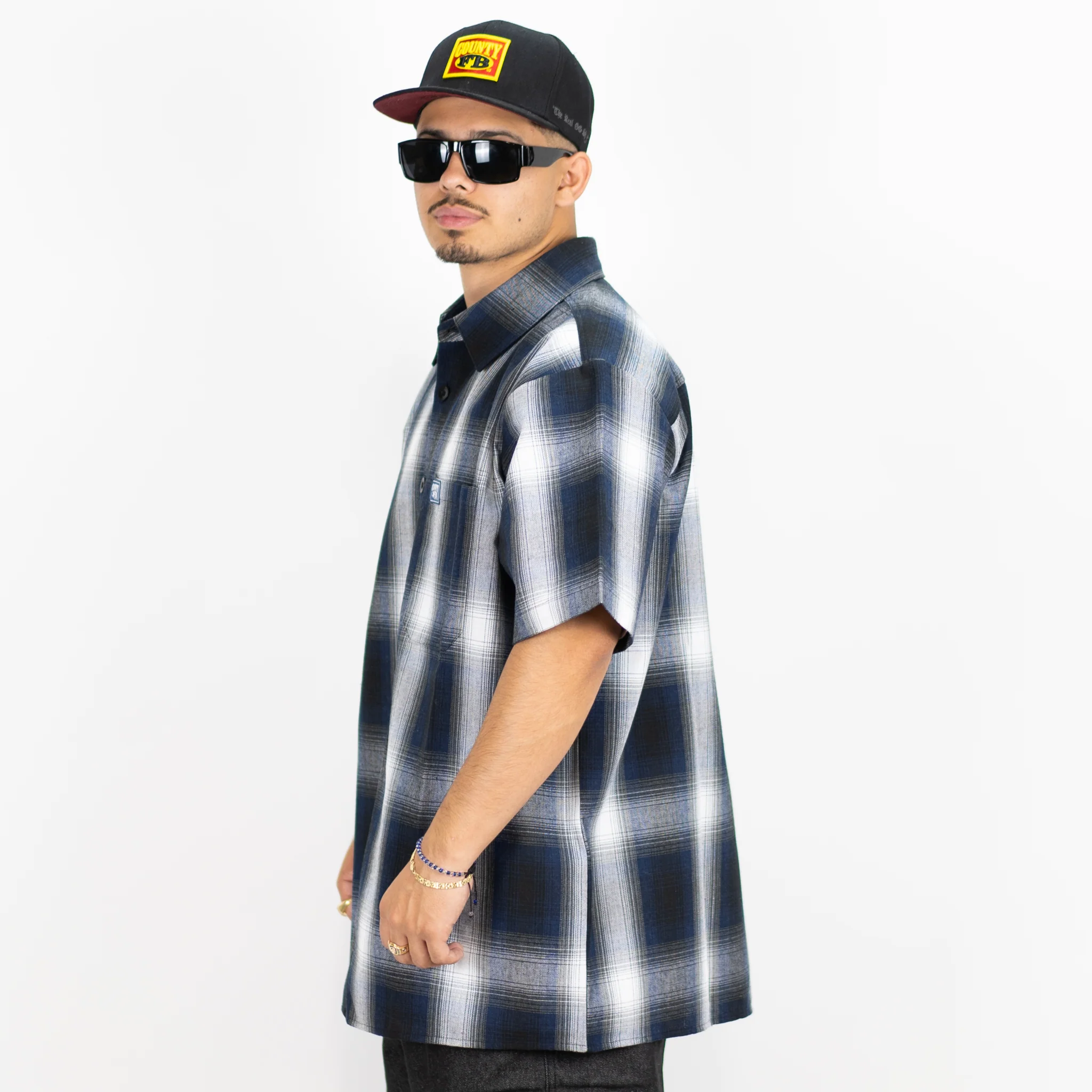 FB County Short Sleeve Checker Flannel Shirt - Image 17