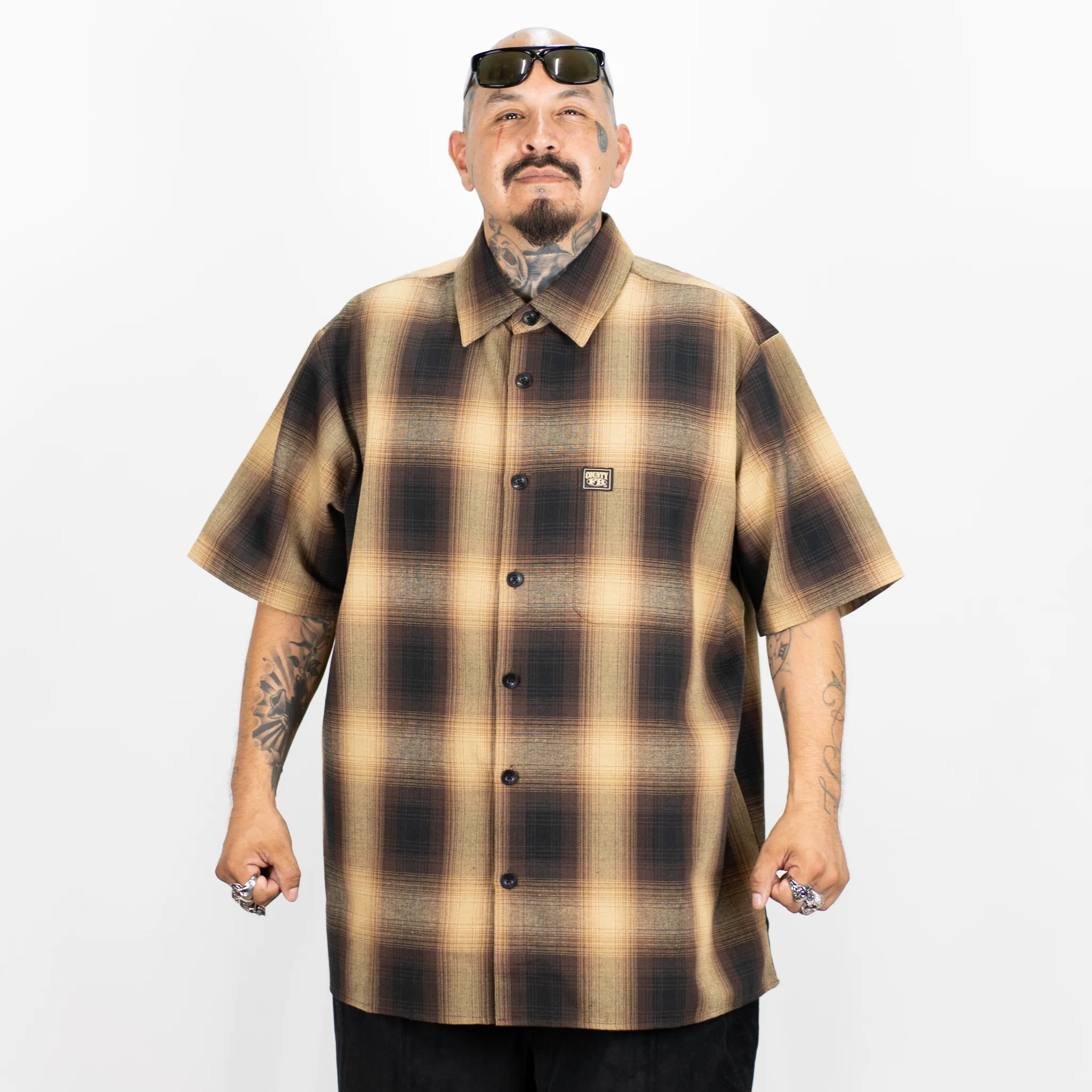 FB County Short Sleeve Checker Flannel Shirt - Image 8