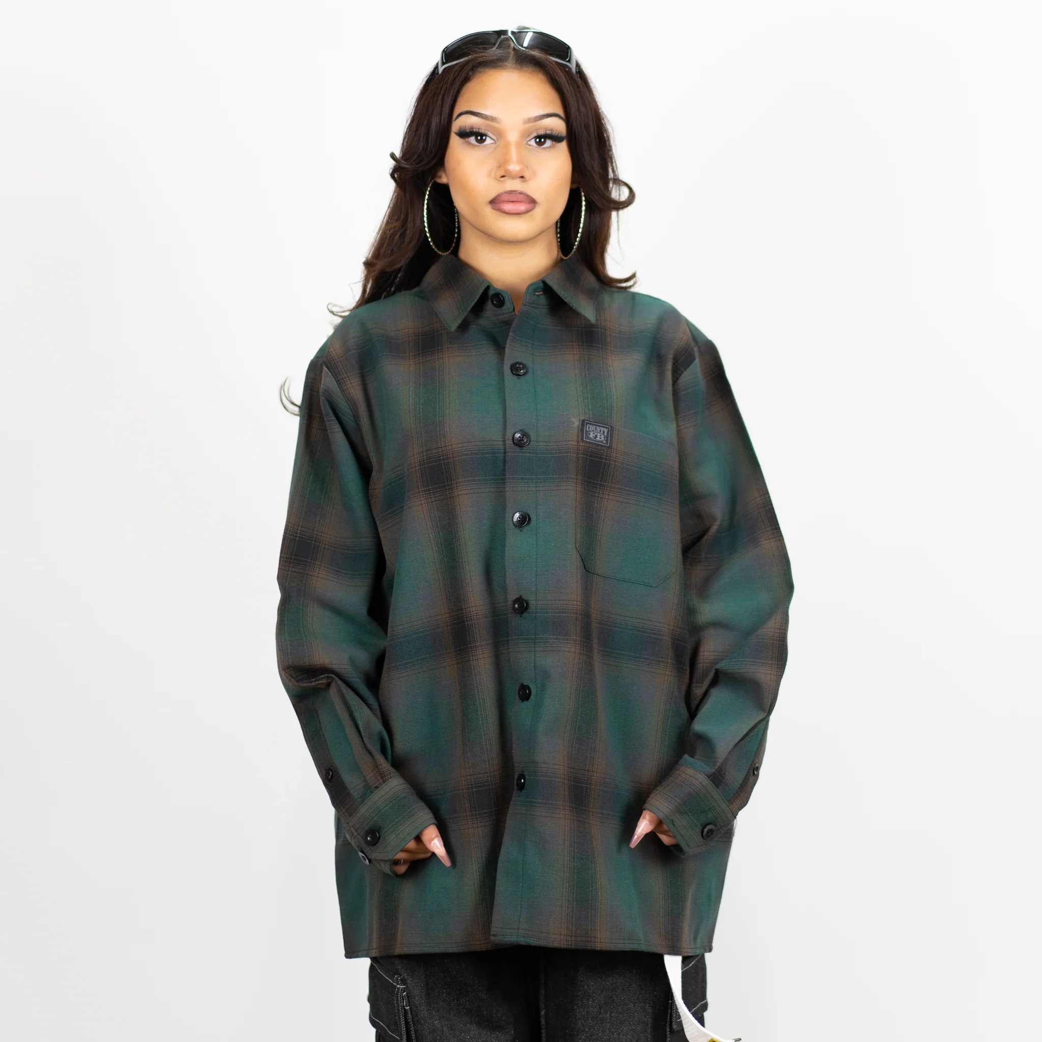 FB County Long Sleeve Checker Flannel Shirt - Image 3