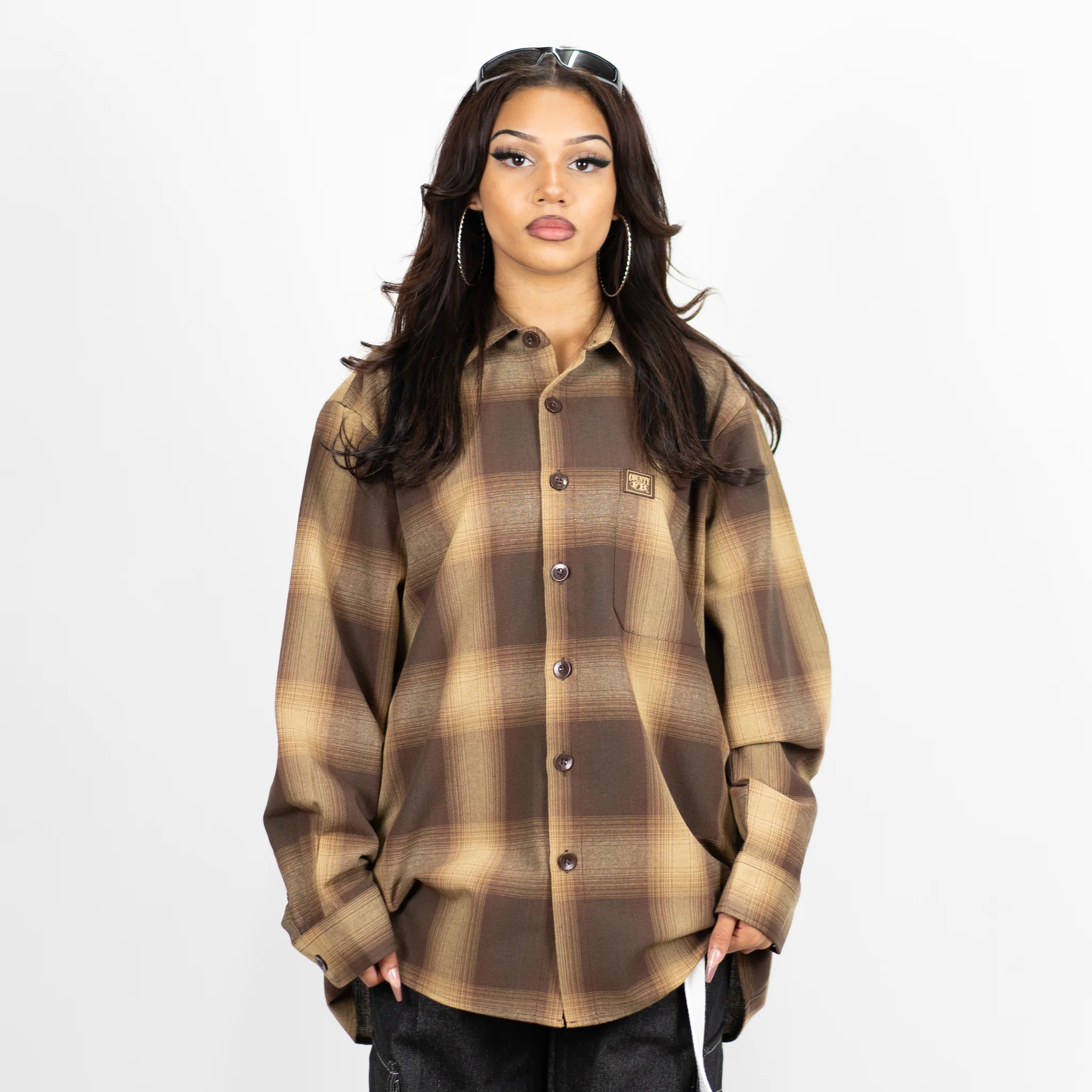 FB County Long Sleeve Checker Flannel Shirt - Image 6