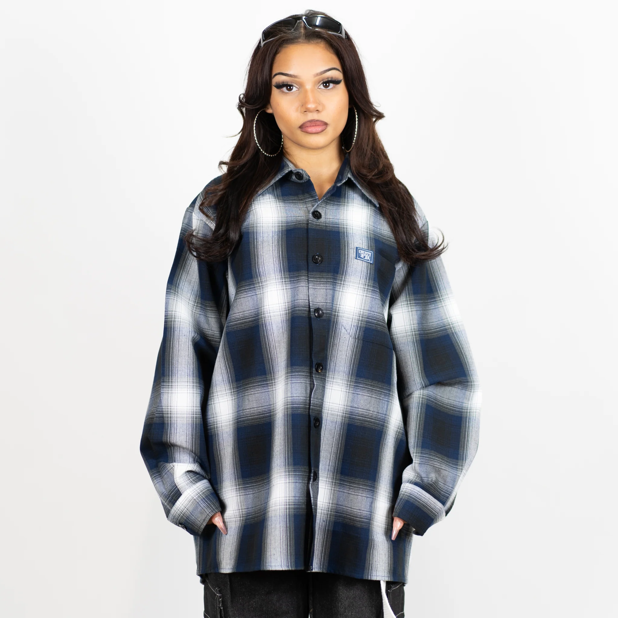 FB County Long Sleeve Checker Flannel Shirt - Image 7