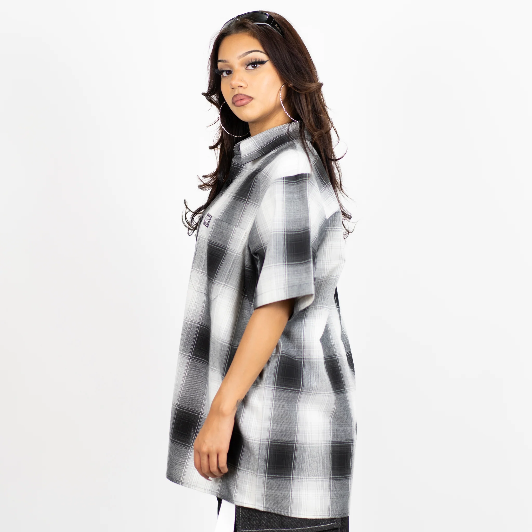 FB County Short Sleeve Checker Flannel Shirt - Image 12