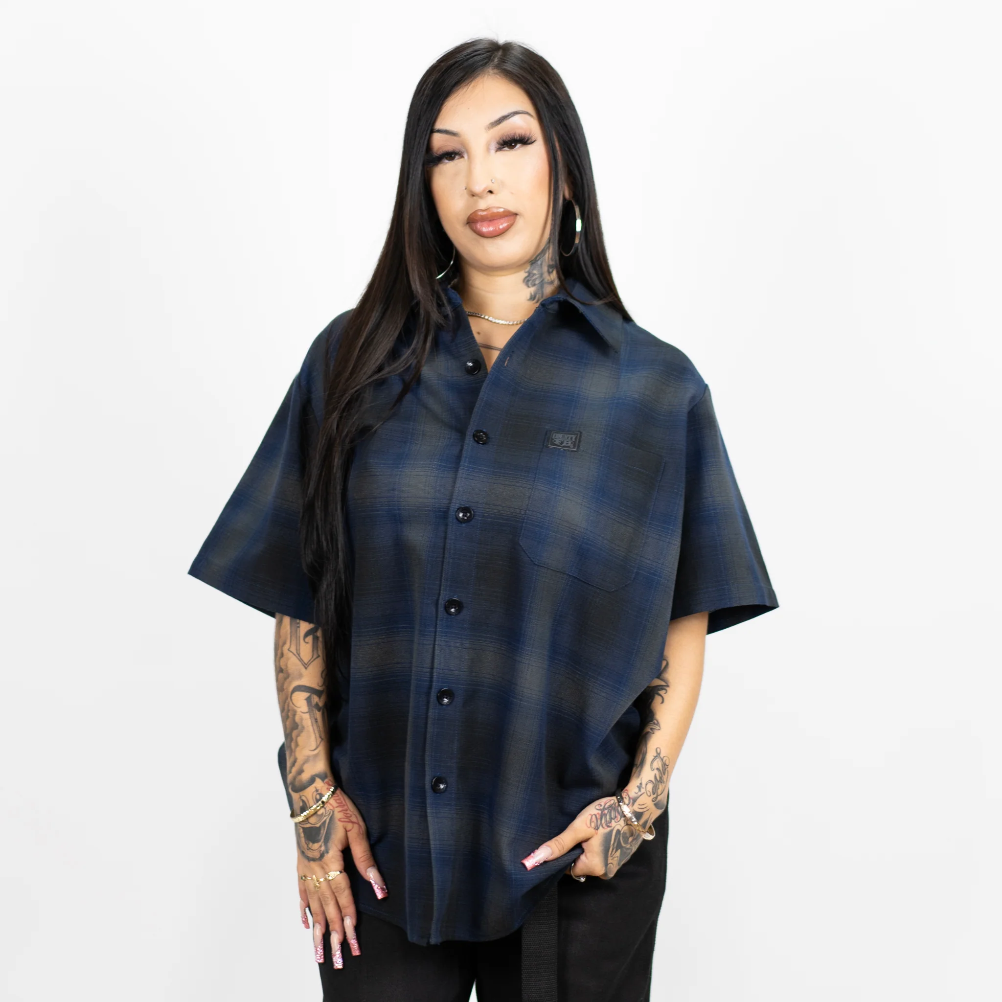 FB County Short Sleeve Checker Flannel Shirt - Image 3