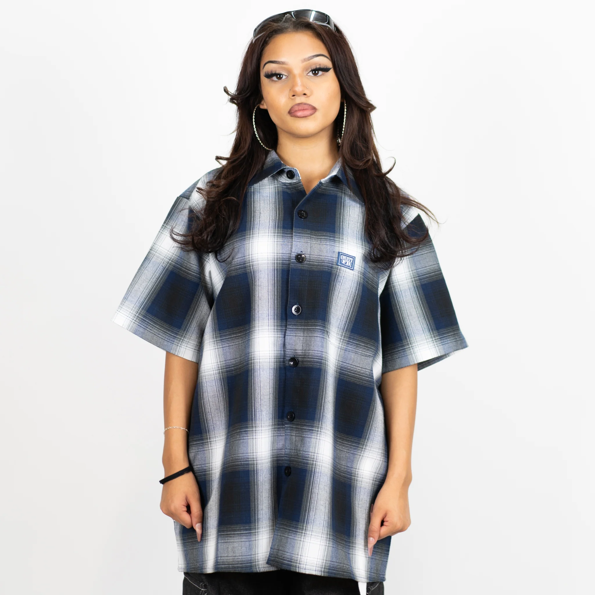 FB County Short Sleeve Checker Flannel Shirt - Image 4