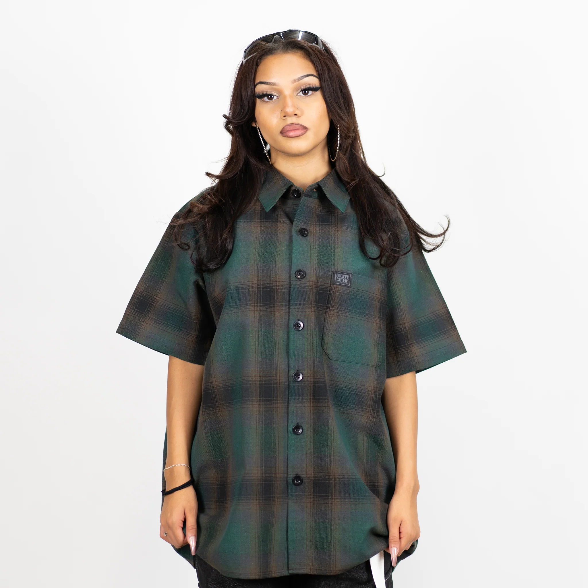 FB County Short Sleeve Checker Flannel Shirt - Image 7